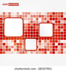 Vector Abstract geometric shape from red squares
