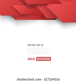 Vector Abstract geometric shape from red diagonal