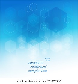Vector Abstract Geometric Shapes Background.Light blue hexagon shape.