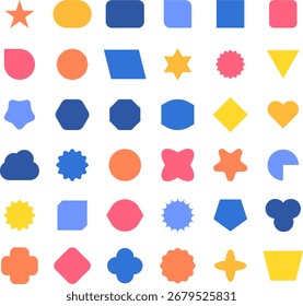 Vektor Abstrakte geometrische Formen und bunte Sammlung von Banner-Designs. Für Web, Werbung, Poster, Plakat, Verkauf, Vintage, Werbung, Broschüren, Covers.