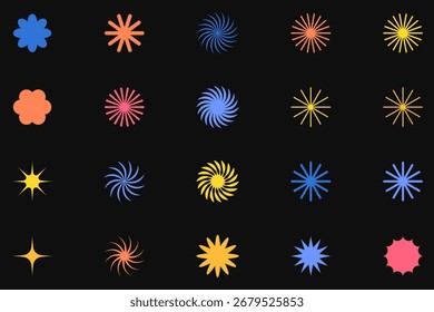 Vector Abstract geometric Shapes and colorful collection of banner designs. For web, commercial, poster, billboard, sale, vintage, advertisement, brochures, covers.