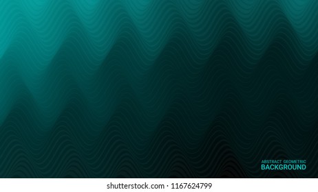 Vector. Abstract geometric shapes on black gradient background. Colorful cover with radial fluid. Vibrant wave texture. Template for websites, brochures, posters.