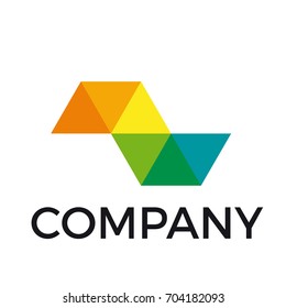 Vector abstract geometric sign with triangles