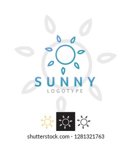 Vector Abstract Geometric and Symmetric Sun Star Shining Space Celestial Body Brand Logo Business Icon