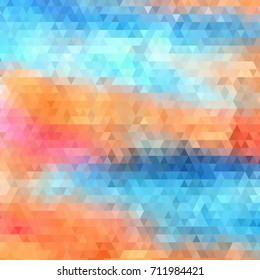Vector Abstract Geometric Triangular Background. Trendy Triangle Polygonal Mosaic Template Pattern. 
