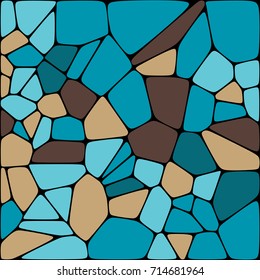 Vector Abstract Geometric Voronoi Background. Trendy Irregular Voronoi Lattice Polygonal Mosaic Template Pattern.  
