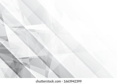 Vector abstract geometric white and gray color background. 