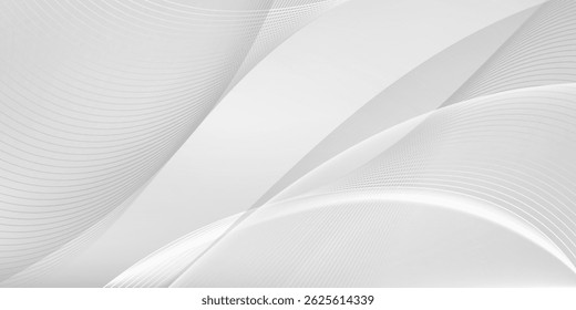 Vector abstract geometric white and gray color background with modern stripes.