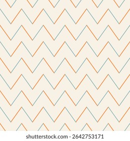Vector abstract geometric zigzag colorful pattern. Modern Zigzag pattern.