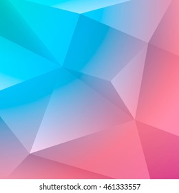 Vector abstract geometrical background. Blue, red