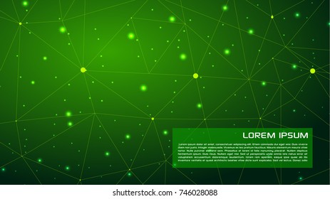 Vector abstract geometrical background in green color