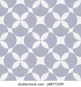 Vector abstract geometrical seamless pattern from dark blue  decorative triangular elements on a light grey background 