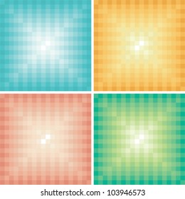 Vector abstract geometry simple background in 4 colors