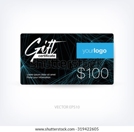 vector abstract gift card design template stock vector royalty free