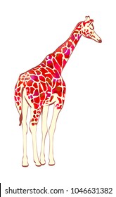 Vector abstract giraffe.