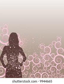 vector abstract girl background