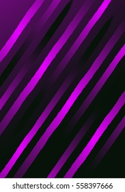 Vector abstract glamour background with diagonal lines and strips. Shiny violet backdrop