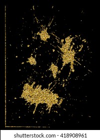 Vector abstract glitter background with golden design elements.