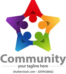 Vector abstract, global community symbol