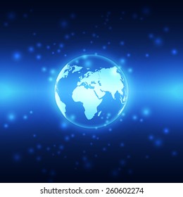vector abstract global future technology background, illustration