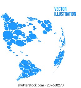 Vector abstract globe isolated on white background illustration