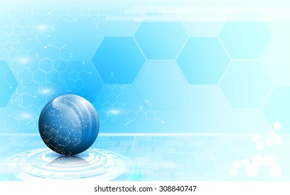 vector abstract globe science innovation concept background