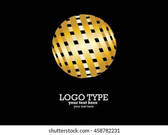 Vector abstract globes on a black background