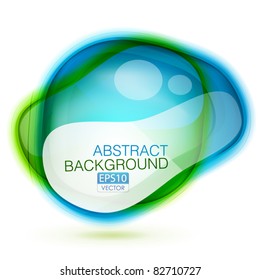Vector abstract glossy color speech bubble background