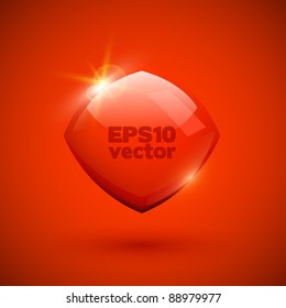 Vector abstract glossy glass speech bubble