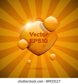 Vector abstract glossy glass speech bubble