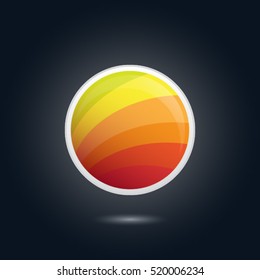 Vector abstract glossy logo element. Colorful icons. Glossy circle logo with colorful pattern