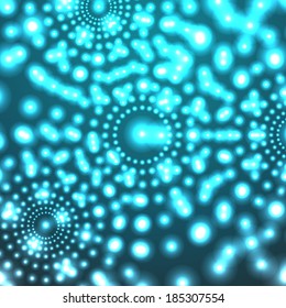 Vector abstract glowing azure micro cosmos background. Eps10
