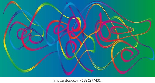 Vector abstracto de fondo azul-verde brillante. Banner horizontal.Líneas geométricas brillantes. Plantilla de degradado borrosa. Vector EPS10