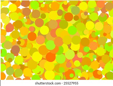 Vector abstract glowing circles on a colorful background