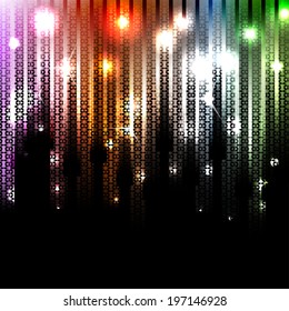 Vector abstract glowing disco background. Eps10