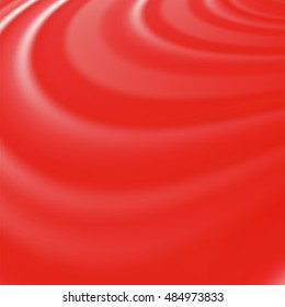 Vector Abstract Glowing Red Waves. Smooth Swirl Light Background