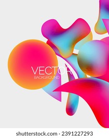 Vector abstract glowing shapes background