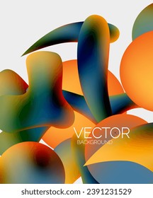 Vector abstract glowing shapes background