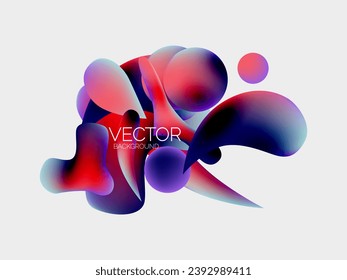 Vector abstract glowing shapes background
