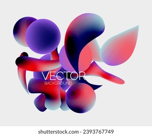 Vector abstract glowing shapes background