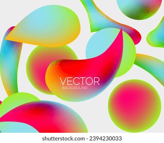 Vector abstract glowing shapes background