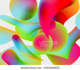 Vector abstract glowing shapes background