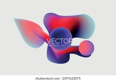 Vector abstract glowing shapes background