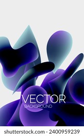 Vector abstract glowing shapes background