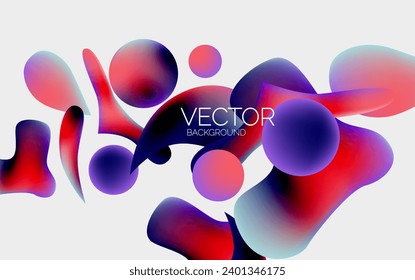 Vector abstract glowing shapes background