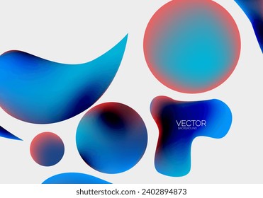 Vector abstract glowing shapes background