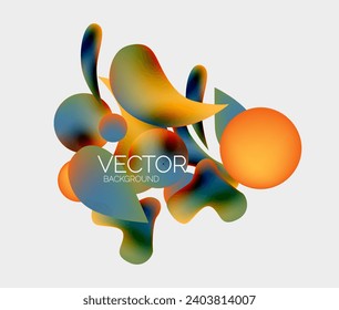 Vector abstract glowing shapes background