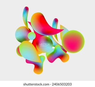 Vector abstract glowing shapes background