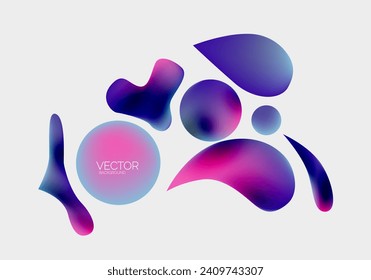 Vector abstract glowing shapes background