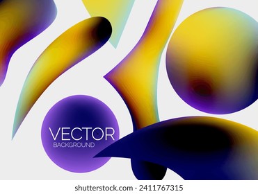 Vector abstract glowing shapes background